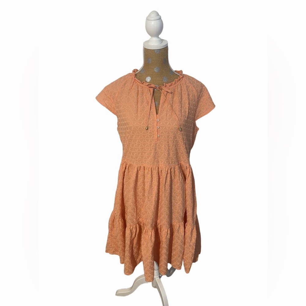 Coral Textured Women's Dress